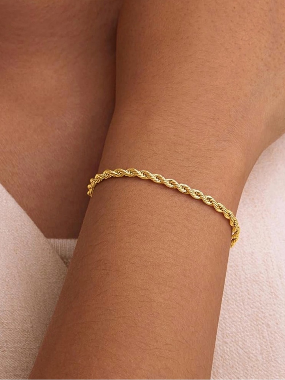 ⭐️ #128 Gold Plated Rope Chain Bracelet